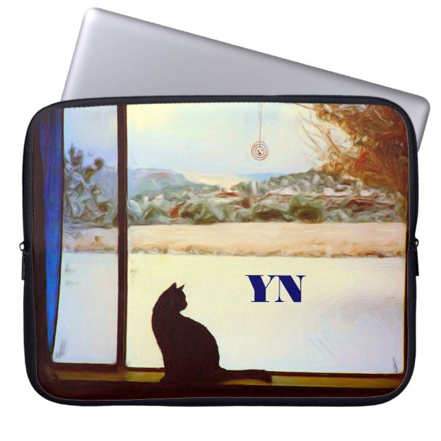 Toscas vinterfönster laptop sleeve (Framsidan)
