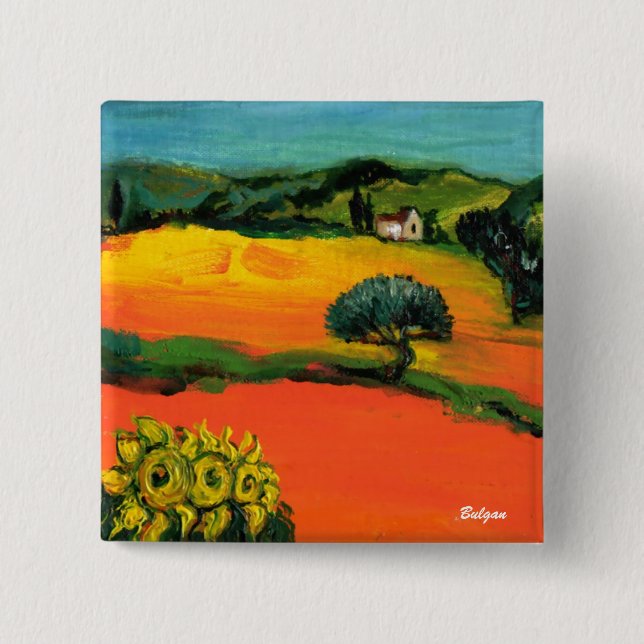 TOSCENS LANDSKAP MED SOLROSOR KNAPP (Framsida)