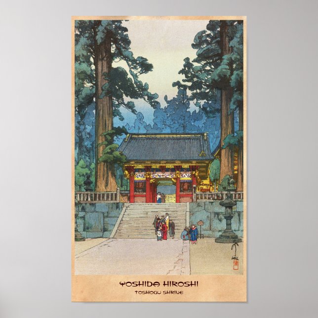 Toshogu Shrine Hiroshi Yoshida japanese bra art Poster (Framsidan)