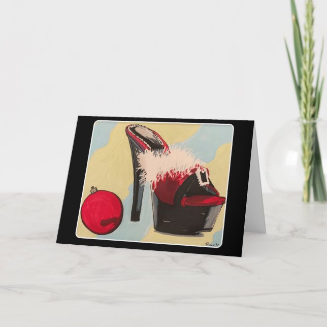 Tosig tjej jul 2020 Målning på en Helgkort (Framsida)