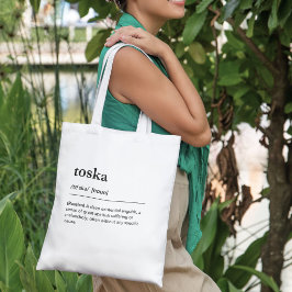 Toska Definition Ryskt Ord Modern Typografi Tygkasse