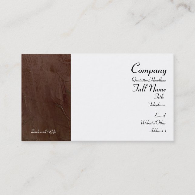 Toskana Burgundy-Affärskort Visitkort (Framsida)