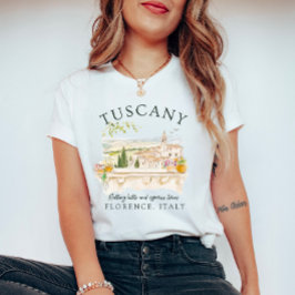 Toskana Florence Italien - Cypress Träd T Shirt