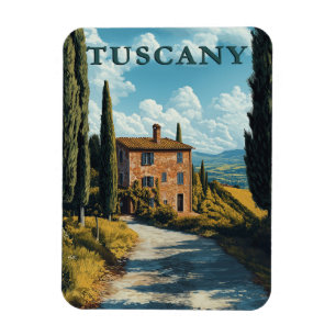 Toskana, Idyllic Italiana Landstryside Magnet