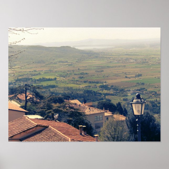 Toskana. Italien. Cortona Poster (Framsidan)