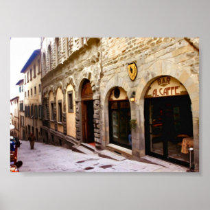 Toskana. Italien. Cortona. Poster