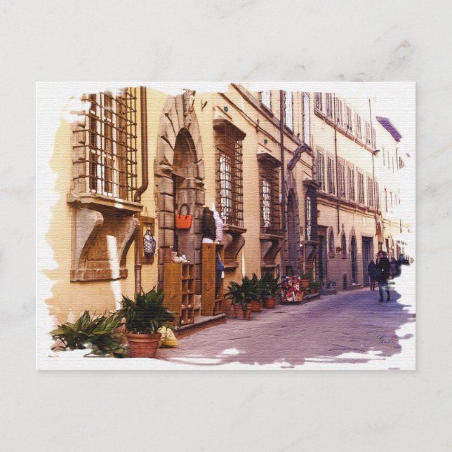 Toskana. Italien. Cortona. Vykort (Framsida)