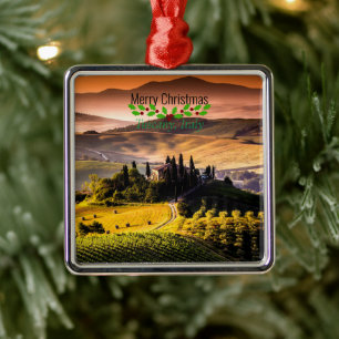 Toskana, Italien, God jul Julgransprydnad Metall