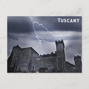 Toskana Italien Italienska Castle Travel Vykort
