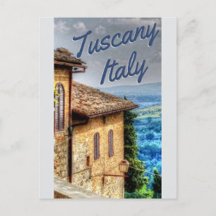 Toskana Italien Italienska Tuscan Villa Travel Vykort