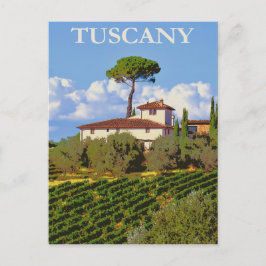 Toskana Italien Italienska Villa Retro Vintage res Vykort