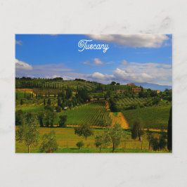 Toskana Italien Italienska Vineyard Travel Photo Vykort