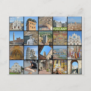 Toskana Italien Italy Travel Photo Collage Vykort