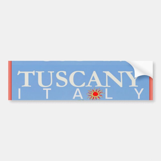 Toskana Italien Poster Bildekal (Framsidan)