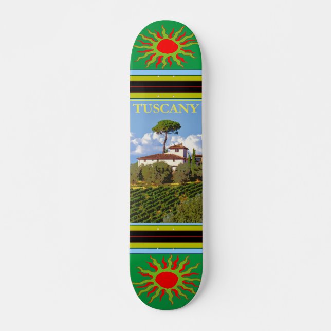 Toskana Italien Poster Skateboard (Framsida)