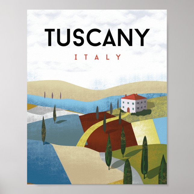 Toskana italien vintage resor poster (Framsidan)