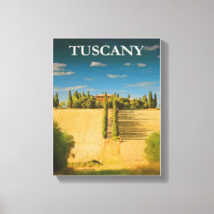Toskana Italien Vintage resor Poster Canvastryck