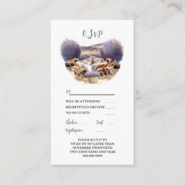 Toskana lavender Italienska chicen land Rådkort (Framsida)