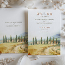 Toskana Serenity Save Date Italy Countryside