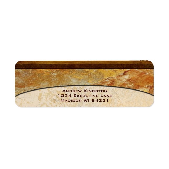 Toskana Stone Marble Architectural Anpassningsbar Returadress Etikett (Framsidan)