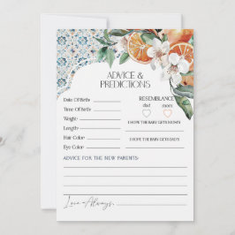 Toskana Tile Coastal Italy Advice for Baby Card Inbjudningar