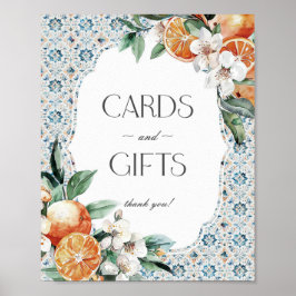 Toskana Tile Italiana Beach Cards and Gifts Sign Poster