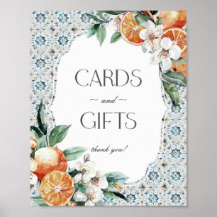 Toskana Tile Italiana Beach Cards and Gifts Sign Poster
