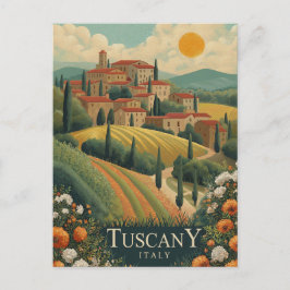 Toskana vid Sunset - Italien Travel Vykort