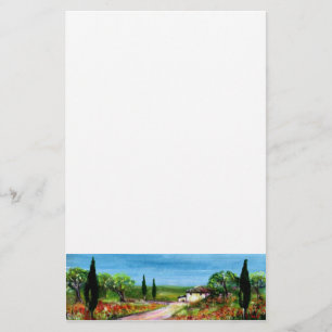 TOSKANSKT LANDSKAP 4 BREVPAPPER