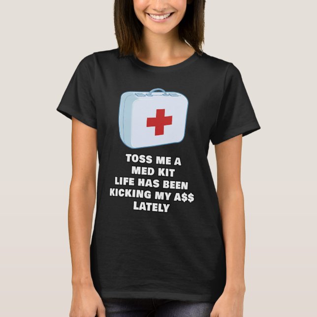 Toss en Med Kit Vuxen Gamer Adulting Meme Adulth T Shirt (Framsida)