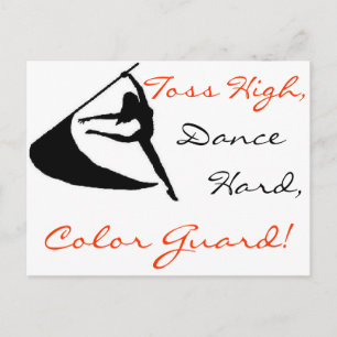 Toss High, Dance Hard, Färg Guard Vykort