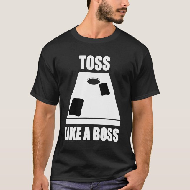 Toss som en Chef Cornhole Bean Bag T Shirt (Framsida)