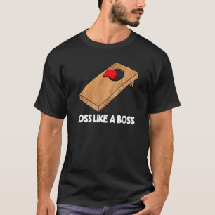 Toss som ett chef Cornhole Team Bean Bag Cornhål T Shirt
