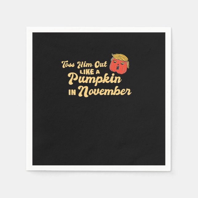 Toss ut som en trumpkin Halloween Ele Pappersservett (Framsidan)