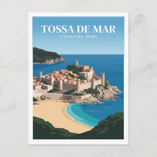 Tossa de Mar Spanien Souvenir Vykort (Framsida)