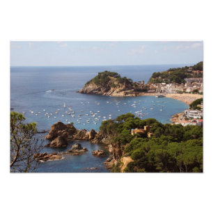 TOSSA DE MAR. Stad belägen i Costa Brava. Fototryck