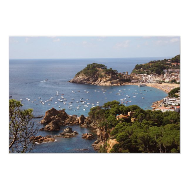 TOSSA DE MAR. Stad belägen i Costa Brava. Fototryck (Framsidan)