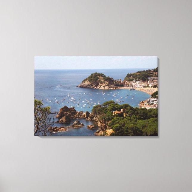 TOSSA DE MAR. Staden i Costa Brava. Canvastryck (Framsida)