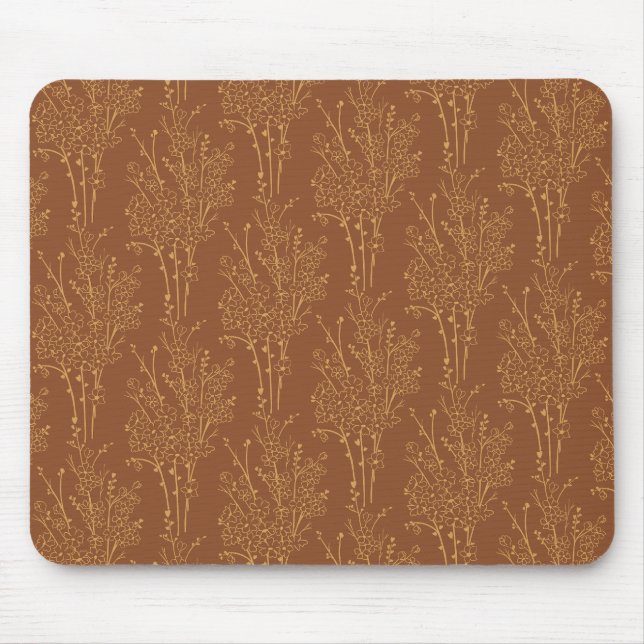 Tossed Floral Silhouette Botanical | Burnt Umber Musmatta (Framsidan)
