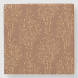 Tossed Floral Silhouette Botanical | Burnt Umber Stenunderlägg