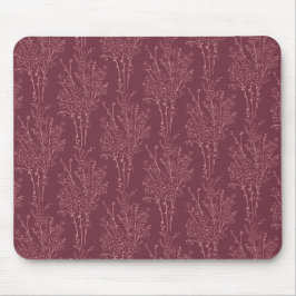 Tossed Floral Silhouette Botanical | Deep Burgundy Musmatta