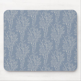 Tossed Floral Silhouette Botanical | Faded Blue Musmatta