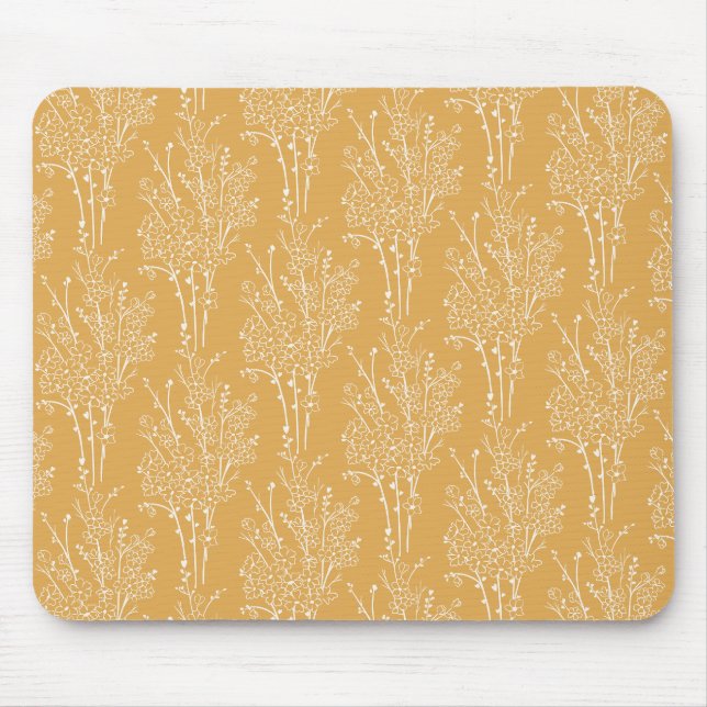 Tossed Floral Silhouette Botanical | Muted Ochre Musmatta (Framsidan)