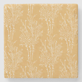 Tossed Floral Silhouette Botanical | Muted Ochre Stenunderlägg