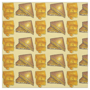 Tostad Cheddar Grilled Cheese Sandwich Fabric Tyg