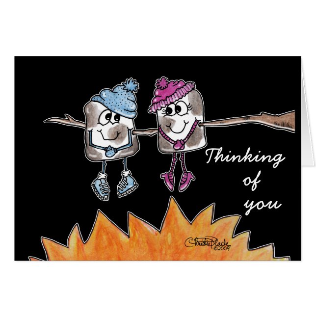 Tosted Marshmallow Hälsningskort (Framsidan Horizontal)