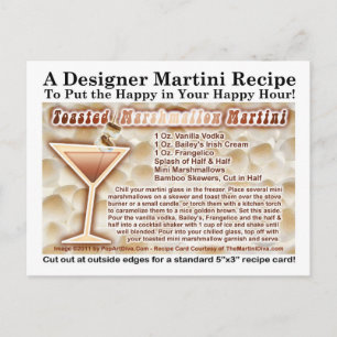 Tosted Marshmallow Martini Recipe-vykort Vykort