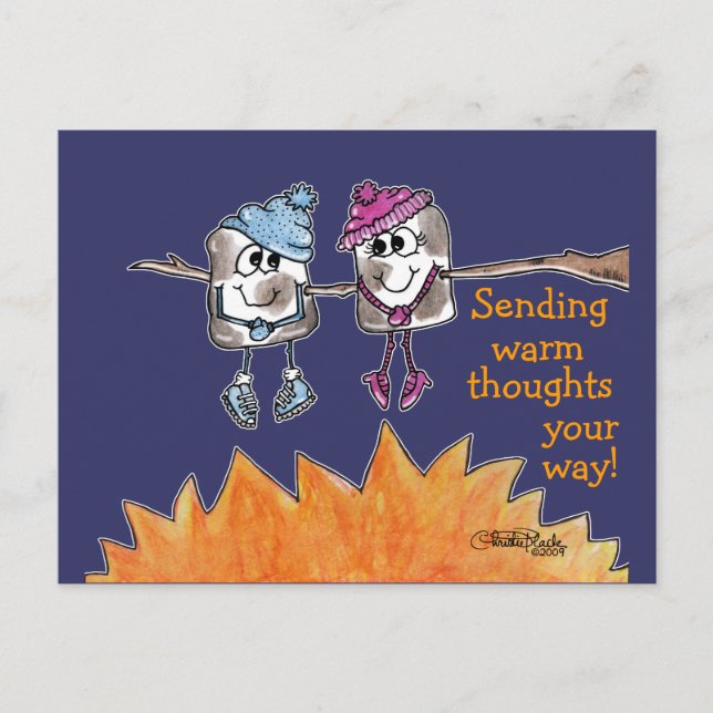 Tosted Marshmallow Vykort (Framsida)