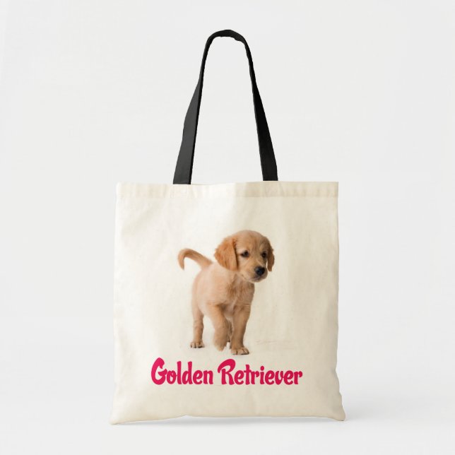   Tostrutan Golden Retriever Puppy Hund Canvas Tygkasse (Framsidan)