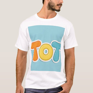 TOT Bubble Letter T-Shirt Färgglad Tecknad För B